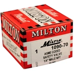 Order 1/4" (M) NPT Safety Valve for Air Compressor by MILTON INDUSTRIES INC - 1090-70 For Your Vehicle