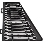 Order 15-piece 8 to 22 mm 12-Point Straight Head 144-Teeth Ratcheting Combination Wrench Set by MILWAUKEE - 48-22-9516 For Your Vehicle