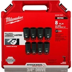 Order 3/4" Drive Metric 6-Point Deep Impact Socket Set (8 Pieces) by MILWAUKEE - 49-66-7020 For Your Vehicle