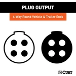 Order 4-Way Round Wiring Connector by CURT MANUFACTURING - 58671 For Your Vehicle