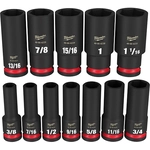 Order MILWAUKEE - 49-66-7011 - 1/2" Drive SAE Deep Socket Set For Your Vehicle