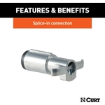 Order 6-Way Round Connector by CURT MANUFACTURING - 58080 For Your Vehicle