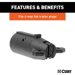 Order 7-Way Round RV To 4-Way Flat Adapter by CURT MANUFACTURING - 57240 For Your Vehicle