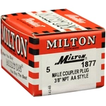 Order A-Style 3/8" (M) NPT x 3/8" 59 CFM Steel Quick Coupler Plug, 5 Pieces by MILTON INDUSTRIES INC - 1877 For Your Vehicle