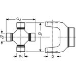 Order Joint central by DANA SPICER - 15-155X For Your Vehicle