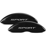 Order MGP CALIPER COVERS - 10252SSP2BK - Gloss Black Caliper Covers with No Bolts SPORT 2015 Engraving For Your Vehicle