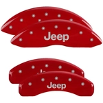 Order MGP CALIPER COVERS - 42020SJEPRD - Gloss Red Caliper Covers with Jeep Engraving For Your Vehicle