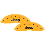 Order MGP CALIPER COVERS - 42021SJEPYL - Gloss Yellow Caliper Covers with Jeep Engraving For Your Vehicle