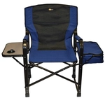 Order FAULKNER - 49581 - El Capitan Folding Directors Chair With Cooler Blue/Black For Your Vehicle