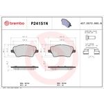 Order Front Ceramic Pads by BREMBO - P24151N For Your Vehicle