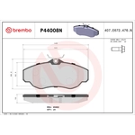 Order Front Ceramic Pads by BREMBO - P44008N For Your Vehicle