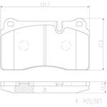 Order Front Ceramic Pads by BREMBO - P44018N For Your Vehicle