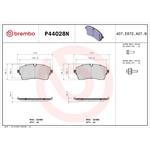 Order Front Ceramic Pads by BREMBO - P44028N For Your Vehicle