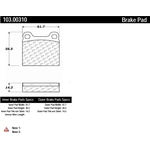 Order Plaquettes avant en céramique par CENTRIC PARTS - 103.00310 For Your Vehicle