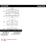 Order Plaquettes avant en céramique par CENTRIC PARTS - 103.03700 For Your Vehicle