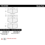 Order Plaquettes avant en céramique par CENTRIC PARTS - 103.04360 For Your Vehicle