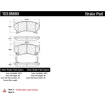 Order Plaquettes avant en céramique par CENTRIC PARTS - 103.06680 For Your Vehicle