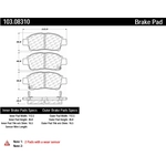 Order Front Ceramic Pads by CENTRIC PARTS - 103.08310 For Your Vehicle