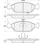 Order Plaquettes avant en céramique  de CENTRIC PARTS - 103.09250 For Your Vehicle