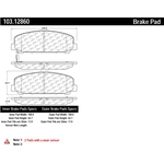 Order Front Ceramic Pads by CENTRIC PARTS - 103.12860 For Your Vehicle