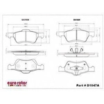 Order Front Ceramic Pads by EUROROTOR - ID1047A For Your Vehicle