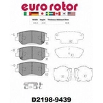 Order Front Ceramic Pads by EUROROTOR - ID2198H For Your Vehicle