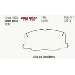 Order Front Ceramic Pads by EUROROTOR - ID356 For Your Vehicle
