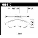 Order Front Ceramic Pads by HAWK PERFORMANCE - HB617Z.630 For Your Vehicle