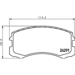 Order Front Ceramic Pads by HELLA PAGID - 355035401 For Your Vehicle