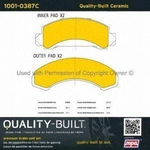 Order Front Ceramic Pads by QUALITY-BUILT - 1001-0387C For Your Vehicle