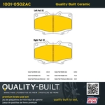 Order QUALITY-BUILT - 1001-0502AC - Front Disc Brake Pad Set For Your Vehicle