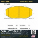 Order Front Ceramic Pads by QUALITY-BUILT - 1001-0748C For Your Vehicle