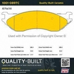 Order Front Ceramic Pads by QUALITY-BUILT - 1001-0897C For Your Vehicle