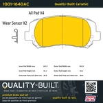 Order QUALITY-BUILT - 1001-1640AC - Front Disc Brake Pad Set For Your Vehicle