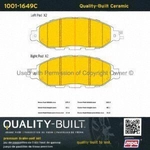 Order Front Ceramic Pads by QUALITY-BUILT - 1001-1649C For Your Vehicle