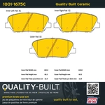 Order QUALITY-BUILT - 1001-1675C - Front Disc Brake Pad Set For Your Vehicle