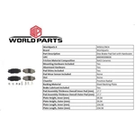 Order WORLDPARTS SYNERGY - WSD1178CH - Front Ceramic Pads For Your Vehicle