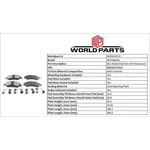 Order WORLDPARTS SYNERGY - WSD1367CH - Front Ceramic Pads For Your Vehicle