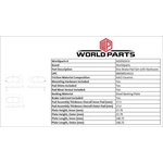 Order WORLDPARTS SYNERGY - WSD503CH - Front Ceramic Pads For Your Vehicle