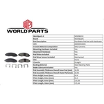 Order WORLDPARTS SYNERGY - WSD962CH - Front Ceramic Pads For Your Vehicle