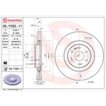 Order Front Disc Brake Rotor by BREMBO - 09.F083.11 (1 Qty) For Your Vehicle