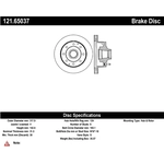 Order Front Disc Brake Rotor by CENTRIC PARTS - 121.65037 For Your Vehicle