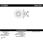 Order Front Disc Brake Rotor by CENTRIC PARTS - 121.65042 For Your Vehicle