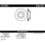 Order Front Disc Brake Rotor by CENTRIC PARTS - 121.67003 For Your Vehicle