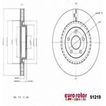 Order Disque de frein à disque avant par EUROROTOR - 51219 For Your Vehicle
