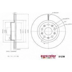 Order Front Disc Brake Rotor by EUROROTOR - 51239 For Your Vehicle