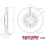 Order Front Disc Brake Rotor by EUROROTOR - 53180 For Your Vehicle
