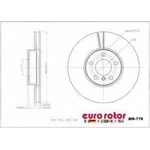 Order Front Disc Brake Rotor by EUROROTOR - BM778 For Your Vehicle