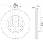 Order Front Disc Brake Rotor by HELLA PAGID - 355112192 For Your Vehicle
