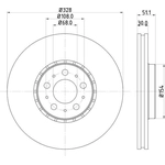 Order HELLA PAGID - 355125581 - Front Disc Brake Rotor For Your Vehicle
